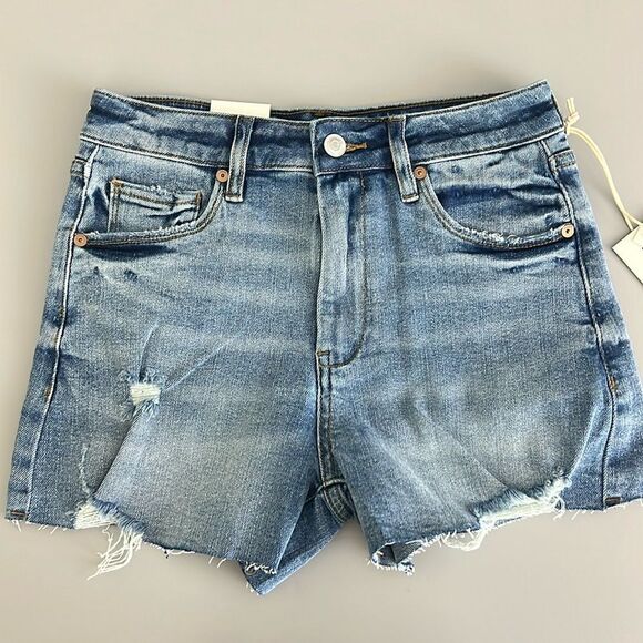 NWT Blank NYC The Reeve High Rise Ribcage Short Size 25 - Picture 2 of 8